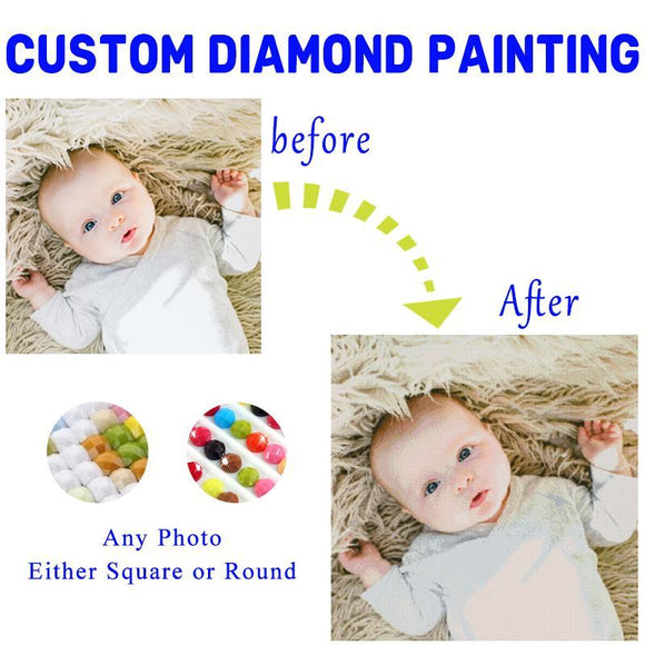 Custom Photo Diamond Painting Kit-- Personalized diamond painting-- Free shipping -- 2 Pcs 15% discount !